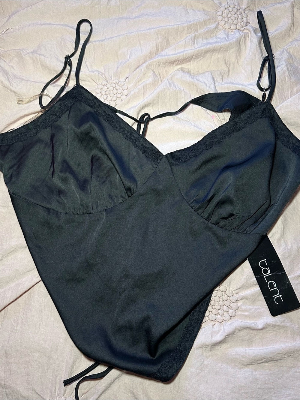 Satin Triangle Top